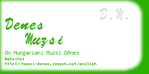 denes muzsi business card